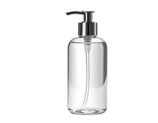 Clear plastic pump bottle