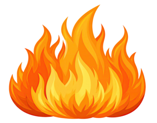 Cartoon depiction of flames
