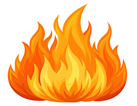 Cartoon depiction of flames