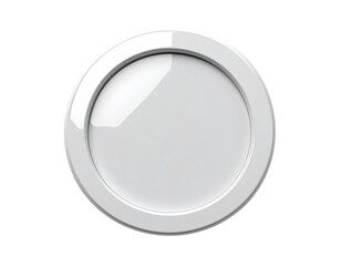 Blank, round, white plate.  3D render