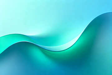 Abstract wavy gradient background in shades of blue and teal