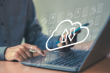 Cloud Computing and Data Transfer Concept	