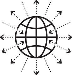 Global network connections for business expansion, connecting the world, digital communication, and international business reach, modern design