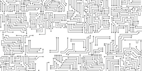 Circuit Board Hi Technology Grayscale Vector