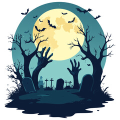 Spooky Halloween Background Vector Illustration