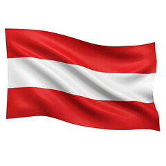 the Austrian flag is flying