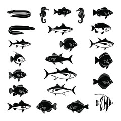 set of fish icons