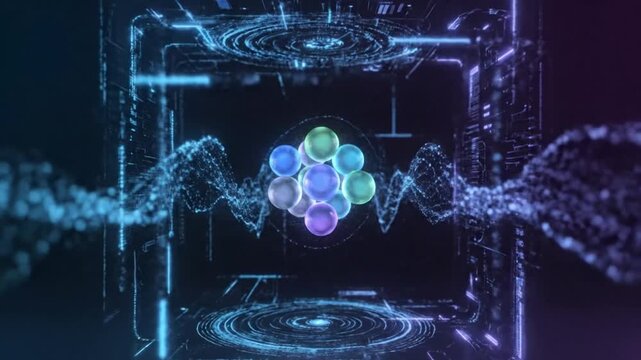 Future of Quantum Science Abstract Quantum Computing Visuals