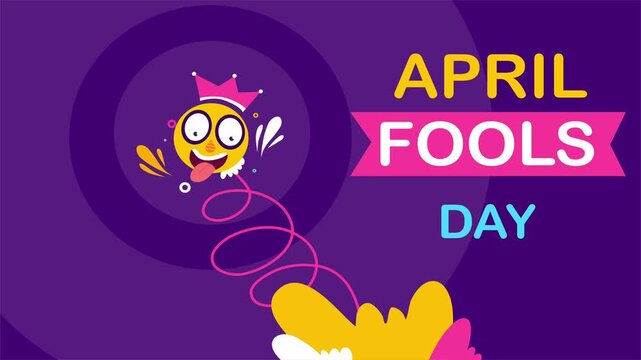 Funny emoji clown spring toy April Fools day design