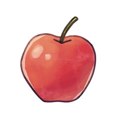 赤いリンゴ背景無し素材