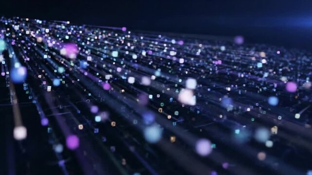 Future Technology Decentralized, Secure Data Network Visualization
