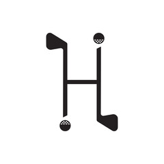 This logo is a combination of the letter H and golf. Simple, minimalist and futuristic.