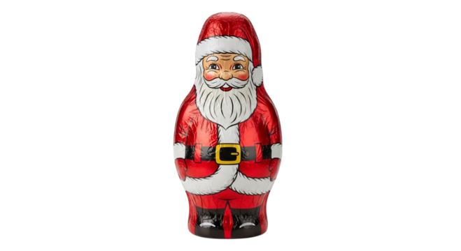 Chocolate Santa Claus Figure on Display
