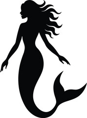 mermaid on white background 