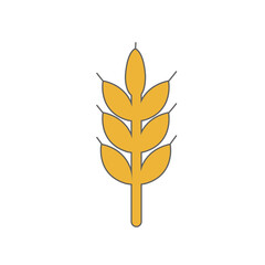 シンプルな小麦のイラスト
マーク,アイコン,食べ物,かわいい,植物