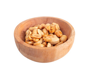 bowl of peanuts isolated