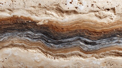 Fototapeta premium Natural Travertine Stone Background with Marble Texture. Elegant and Timeless Design for Modern Interiors.