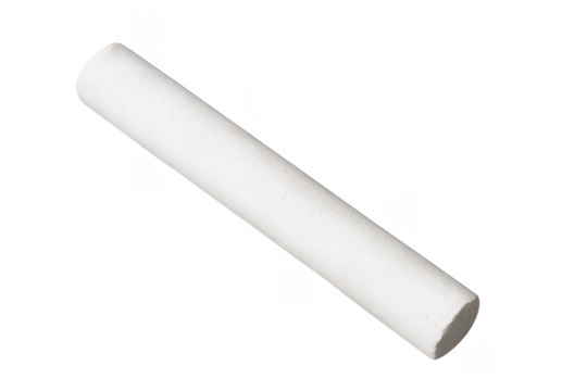 White chalk stick for writing and drawing on blackboard