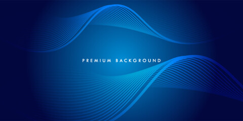 abstract wavy line background. Abstract blue modern background with smooth lines.