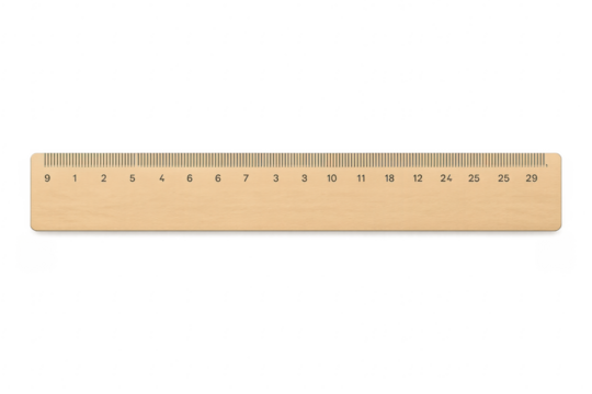 Wood ruler measuring tool for school supplies