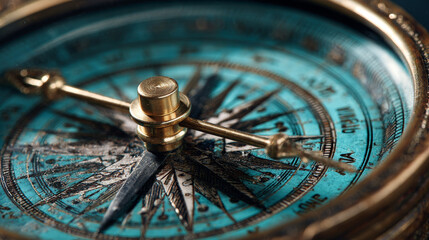 Explore the Intricate Design of an Antique Compass: A Journey Through Time and Navigation, Perfect for Adventurers and History Enthusiasts Alike