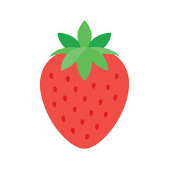 Fototapeta premium a ripe strawberry with seeds highlighted in vector