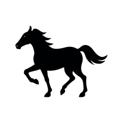 vector art of a galloping hoarse
