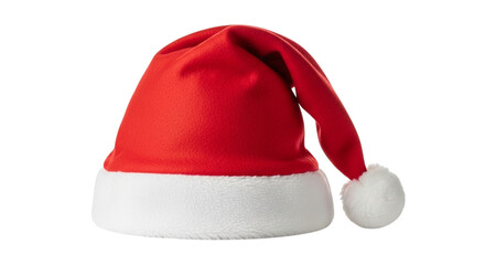 Festive Red Santa Hat with a White Pom-Pom