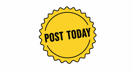 Post Today Starburst Badge A Vector Graphic