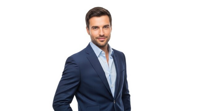 Confident businessman in suit posing