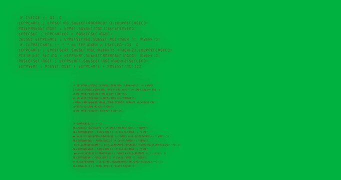 Animation of virus data processing over transparent background - Powered by Adobe