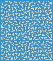 Blue abstract scattered geometric pattern background
