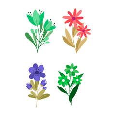 Collection of beautiful floral elements, perfect for adding a touch of nature to your designs