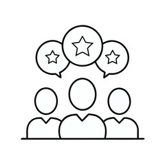 Customer Review and Feedback Vector Icon