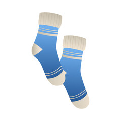 Cozy Blue Striped Winter Socks For Warm Feet And Comfortable Days