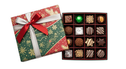 Gift Box and Chocolate Selection for Holidays
