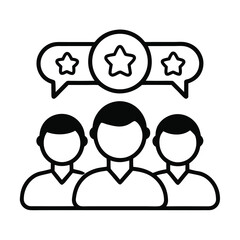 Teamwork and Performance Rating Vector Icon