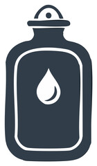 Water Bottle Hot Water Vector Icon Design Health Care Relief Aid Graphic Illustration