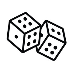 Dice Rolling Gambling and Luck Icon