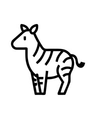 vector illustration of a zebra