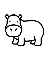 icon of hippopotamus