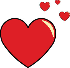 Multiple Red Hearts Illustration