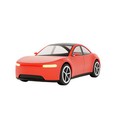 A vibrant red sports car with a sleek modern and efficient design showcasing innovative automotive technology and style