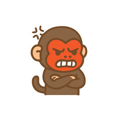 Angry Monkey with Crossed Arms