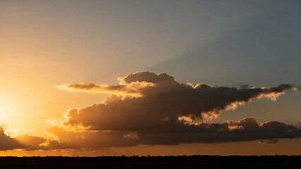 Obraz premium Sunset with dramatic clouds