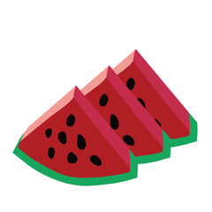 watermelon isolated on white background
