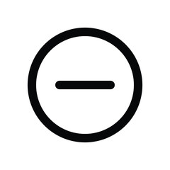 Minus Circle Vector Icon for Remove and Subtract Action
