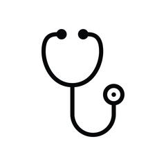 Medical Check Stethoscope Vector Icon for Health Examination