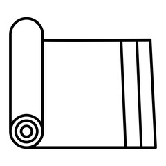 yoga mat line icon line with editable stroke