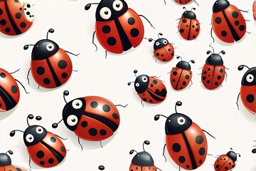 Endearing Ladybug Character with Exaggerate